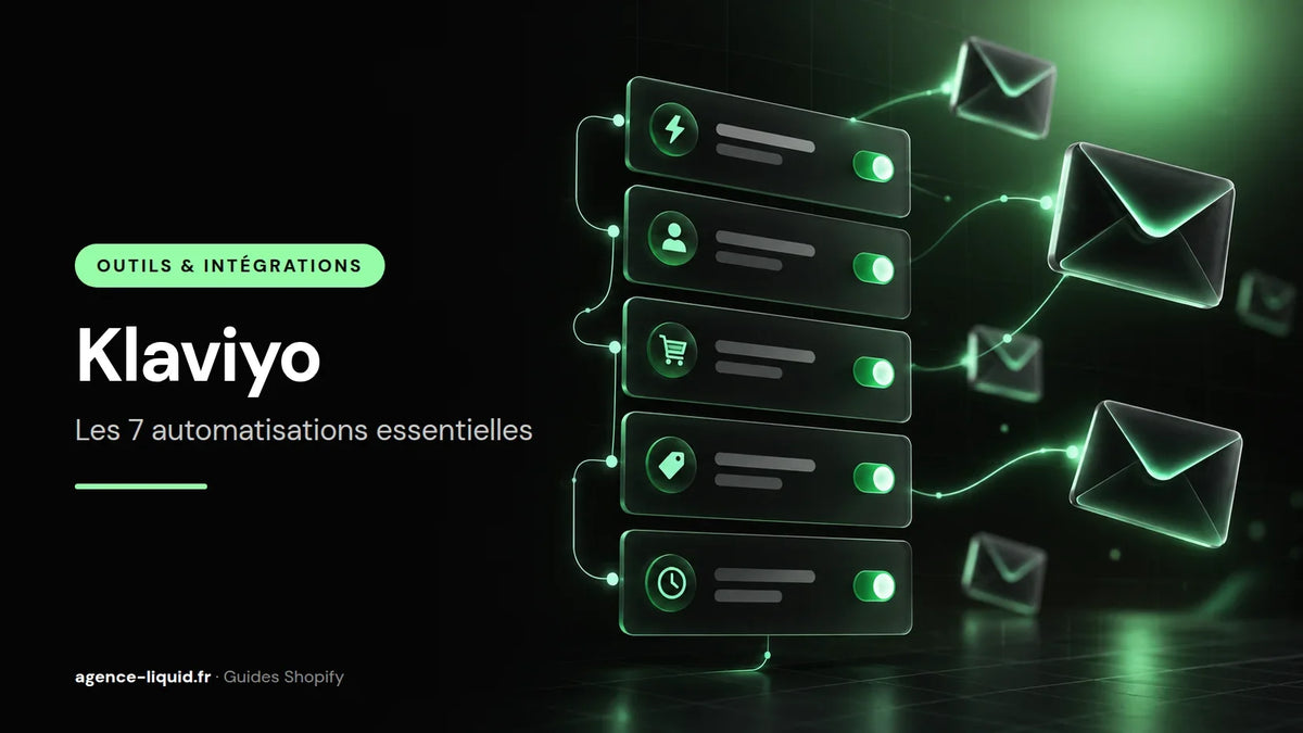 Automatisations d'emails Klaviyo activées pour une boutique Shopify