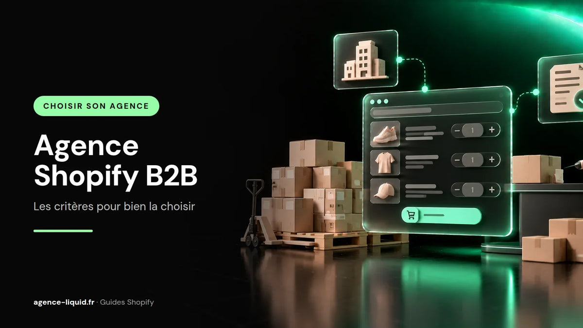 Bannière du guide Shopify : choisir son agence Shopify B2B
