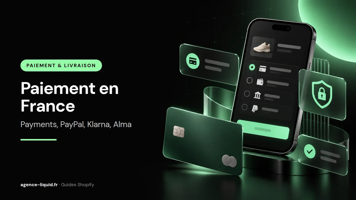 Checkout Shopify sur mobile avec plusieurs moyens de paiement
