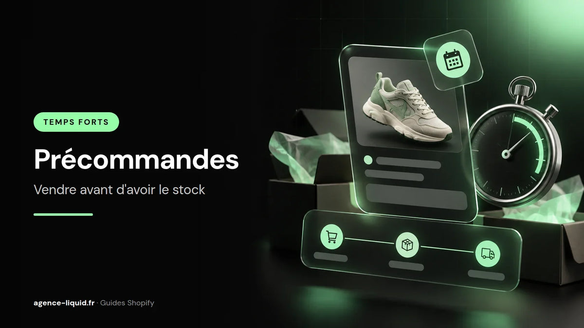 Fiche produit en précommande avec suivi de commande sur Shopify