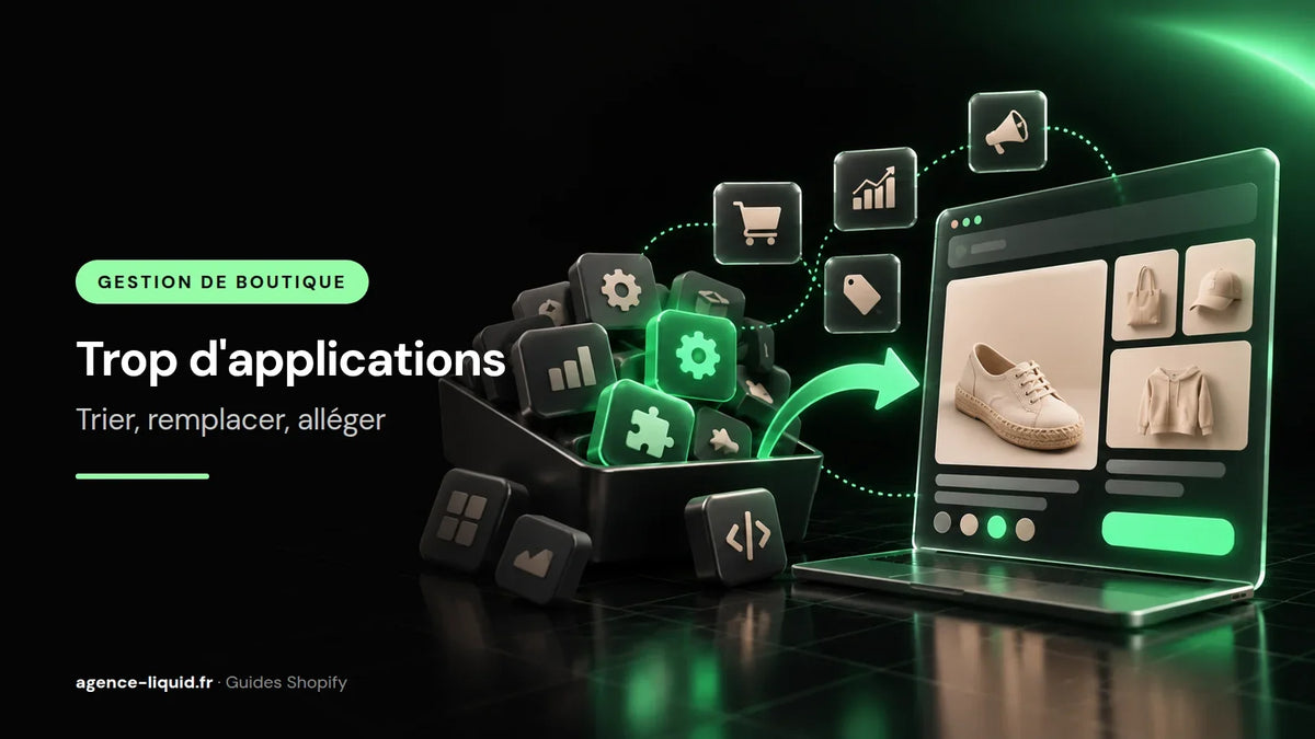 Tri des applications d'une boutique Shopify pour n'en garder que l'essentiel